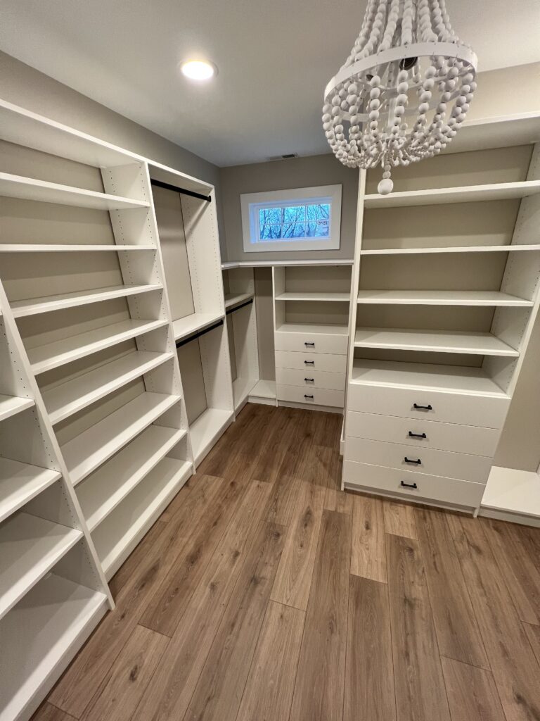 built in white closet