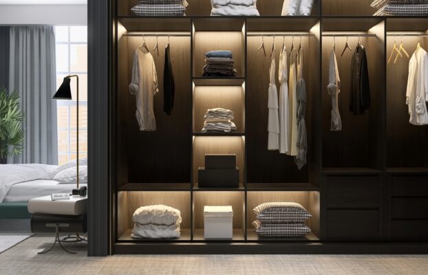How Do You Add Lighting to a Custom Wardrobe When Your Bedroom Has No Good Natural Light?